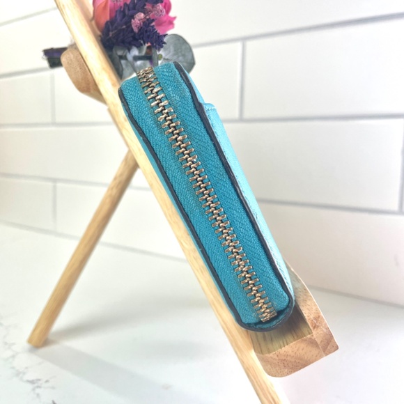 “kate spade” Turquoise Saffiano Leather “Lacey” Wallet, WLRU1689B - Picture 5 of 13